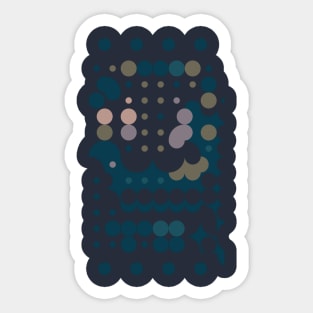 Abstract Geometric Teal & Aqua Circles Sticker